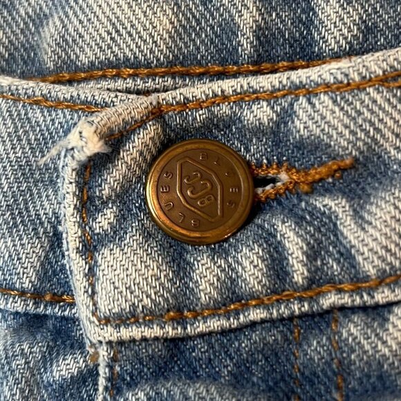 Vintage Mens BCC Blues Light Wash High-Waisted Denim Jeans 33x30 - Picture 9 of 14